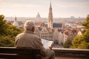 personne-agee-banc-skyline-belge